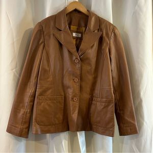 Women's VS2 Tan Leather Jacket‎